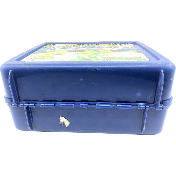 Teenage Mutant Ninja Turtles Blue Vintage 1990 Thermos Lunchbox - Picture 4 of 7
